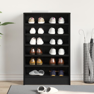 vidaXL Ντουλάπα Παπουτσιών Μαύρο Δρύς 60x35x92cm Επεξεργασμένο Ξύλο