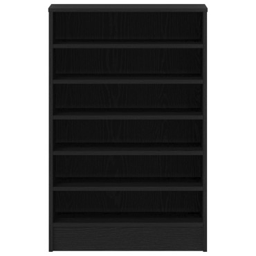 vidaXL Ντουλάπα Παπουτσιών Μαύρο Δρύς 60x35x92cm Επεξεργασμένο Ξύλο