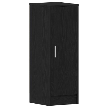 vidaXL Μαύρη Ντουλάπα Για Παπούτσια από Δρυς 32x35x92 cm Με Επεξεργασμένο Ξύλο