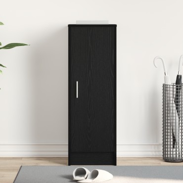 vidaXL Μαύρη Ντουλάπα Για Παπούτσια από Δρυς 32x35x92 cm Με Επεξεργασμένο Ξύλο