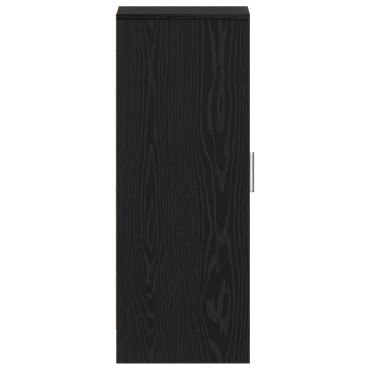 vidaXL Μαύρη Ντουλάπα Για Παπούτσια από Δρυς 32x35x92 cm Με Επεξεργασμένο Ξύλο