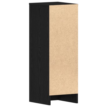 vidaXL Μαύρη Ντουλάπα Για Παπούτσια από Δρυς 32x35x92 cm Με Επεξεργασμένο Ξύλο
