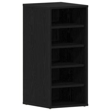 vidaXL Ντουλάπα Παπουτσιών Μαύρη Δρυς 32x35x70cm Επεξεργασμένο Ξύλο