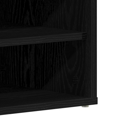 vidaXL Ντουλάπα Παπουτσιών Μαύρη Δρυς 32x35x70cm Επεξεργασμένο Ξύλο