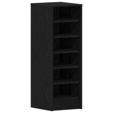 vidaXL Παπουτσοθήκη Μαύρη Δρυς 31,5x35x90cm Κατασκευασμένη από Ξύλο