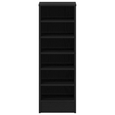 vidaXL Παπουτσοθήκη Μαύρη Δρυς 31,5x35x90cm Κατασκευασμένη από Ξύλο