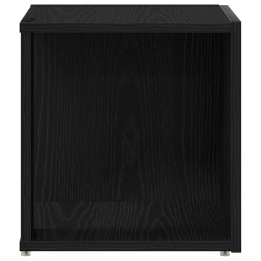 vidaXL Τραπέζι Μαύρη Δρυς 33x33x34,5cm Κατασκευασμένο ξύλο