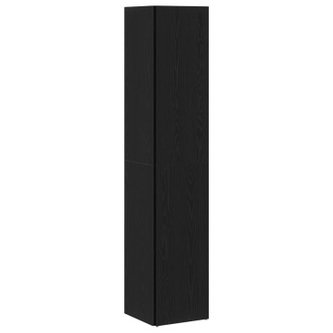 vidaXL Γωνιακή Ντουλάπα Μαύρη Δρυ 33x33x164,5cm Ξύλο Επεξεργασμένο