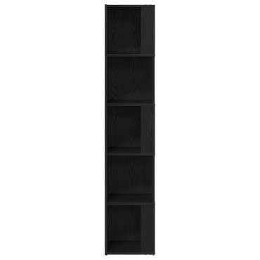 vidaXL Γωνιακή Ντουλάπα Μαύρη Δρυ 33x33x164,5cm Ξύλο Επεξεργασμένο