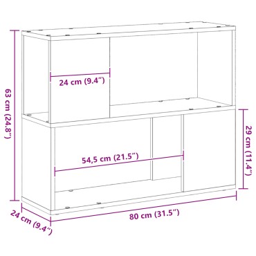 vidaXL Λευκό Έπιπλο TV 80x24x63cm από Επεξεργασμένο Ξύλο