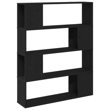 vidaXL Ράφι Βιβλίων Μαύρο Δρυς 100x24x124cm Επεξεργασμένο Ξύλο