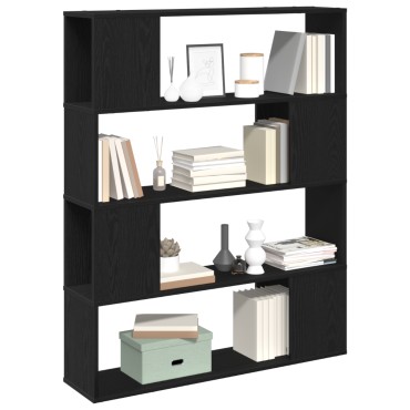 vidaXL Ράφι Βιβλίων Μαύρο Δρυς 100x24x124cm Επεξεργασμένο Ξύλο