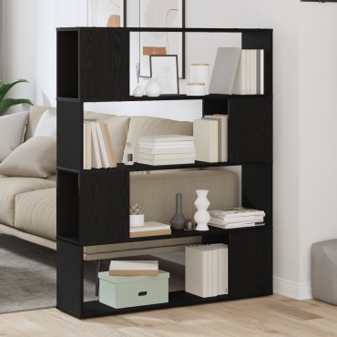 vidaXL Ράφι Βιβλίων Μαύρο Δρυς 100x24x124cm Επεξεργασμένο Ξύλο