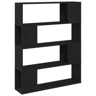 vidaXL Ράφι Βιβλίων Μαύρο Δρυς 100x24x124cm Επεξεργασμένο Ξύλο