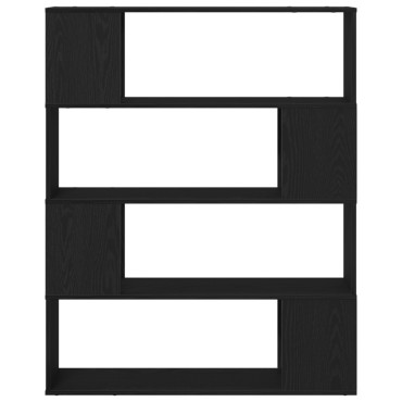 vidaXL Ράφι Βιβλίων Μαύρο Δρυς 100x24x124cm Επεξεργασμένο Ξύλο