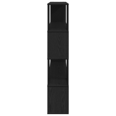 vidaXL Ράφι Βιβλίων Μαύρο Δρυς 100x24x124cm Επεξεργασμένο Ξύλο