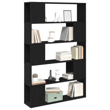 VidaXL Μαύρο Ράφι Βιβλίων από Δρυ 100x24x155cm Από Επεξεργασμένο Ξύλο
