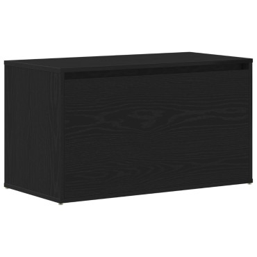 vidaXL Παγκάκι Εισόδου Μαύρο Δρυς 80x40x45cm Ξύλο Επεξεργασμένο 1 τεμ.