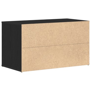 vidaXL Παγκάκι Εισόδου Μαύρο Δρυς 80x40x45cm Ξύλο Επεξεργασμένο 1 τεμ.