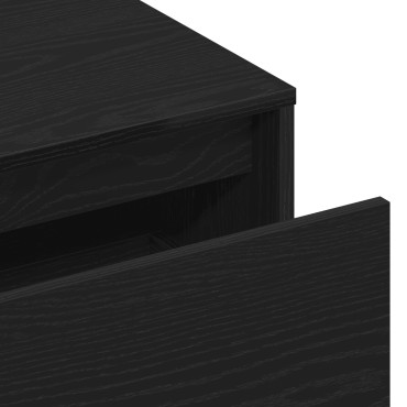 vidaXL Παγκάκι Εισόδου Μαύρο Δρυς 80x40x45cm Ξύλο Επεξεργασμένο 1 τεμ.