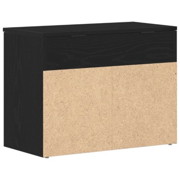 vidaXL Παγκάκι Χαλού Μαύρο Οξιά 60x30x45cm Επεξεργασμένο Ξύλο