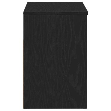 vidaXL Παγκάκι Χαλού Μαύρο Οξιά 60x30x45cm Επεξεργασμένο Ξύλο