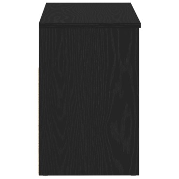 vidaXL Παγκάκι Μαύρο Δρύς 60x30x45cm Φτιαγμένο από Μηχανικά Ξύλα