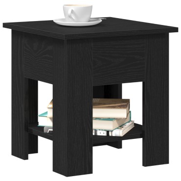 vidaXL Τραπεζάκι καφέ Μαύρο Δρυς 40x40x42cm Επεξεργασμένο ξύλο 1 τεμ.
