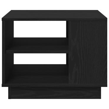 vidaXL Μαύρο Οξιά Καφέ Τραπέζι 55x55x42cm Κατασκευασμένο από Επεξεργασμένο Ξύλο