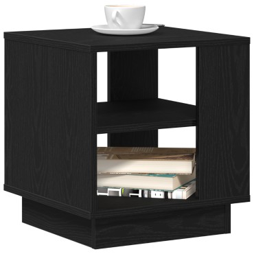 vidaXL Τραπέζι σαλονιού Μαύρο Δρυς 40x40x43cm Επεξεργασμένο Ξύλο 1 τεμ.