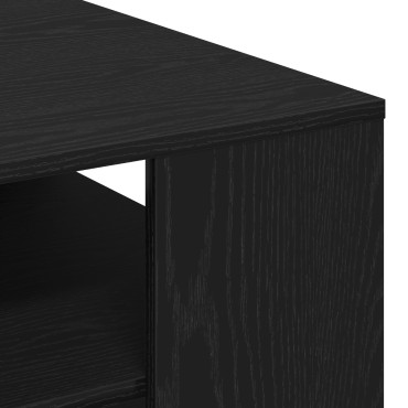 vidaXL Τραπέζι σαλονιού Μαύρο Δρυς 40x40x43cm Επεξεργασμένο Ξύλο 1 τεμ.