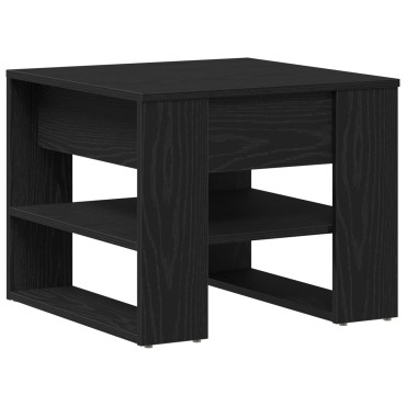 vidaXL Μαύρο Τραπέζι του Καφέ 55.5x55x45cm Φτιαγμένο από Επεξεργασμένο Ξύλο
