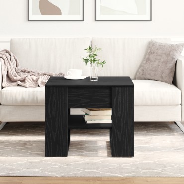 vidaXL Μαύρο Τραπέζι του Καφέ 55.5x55x45cm Φτιαγμένο από Επεξεργασμένο Ξύλο