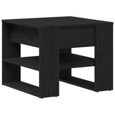 vidaXL Μαύρο Τραπέζι του Καφέ 55.5x55x45cm Φτιαγμένο από Επεξεργασμένο Ξύλο