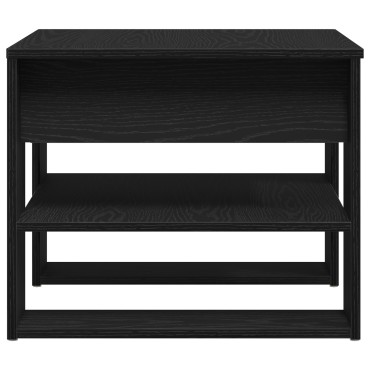 vidaXL Μαύρο Τραπέζι του Καφέ 55.5x55x45cm Φτιαγμένο από Επεξεργασμένο Ξύλο