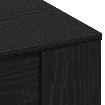 vidaXL Μαύρο Τραπέζι του Καφέ 55.5x55x45cm Φτιαγμένο από Επεξεργασμένο Ξύλο