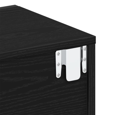 vidaXL Κρεμαστό Κομοδίνο Μαύρο Δρυς 46x29.5x30 cm 1 τεμ.
