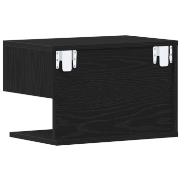 vidaXL Κρεμαστό Κομοδίνο Μαύρο Δρυς 46x29.5x30 cm 1 τεμ.
