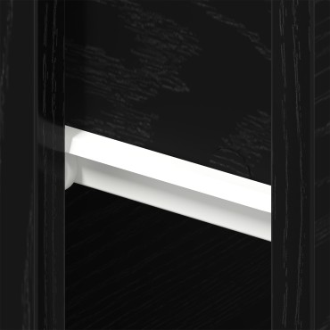 vidaXL Κρεμαστό Κομοδίνο Μαύρο Δρυς 46x29.5x30 cm 1 τεμ.