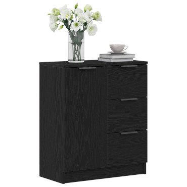vidaXL Μαύρος Διπλωμένος Μπουφές 60x30x70cm Κατασκευασμένος από Επεξεργασμένο Ξύλο 1 τεμ.