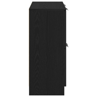 vidaXL Μαύρος Δρυς Μπουφές - 60x30x70cm - Κατασκευασμένος από Επεξεργασμένο Ξύλο 1 τεμ.