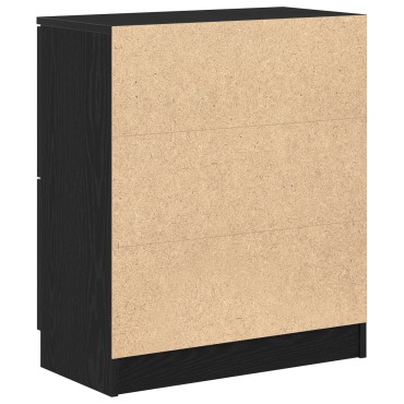 vidaXL Μαύρος Δρυς Μπουφές - 60x30x70cm - Κατασκευασμένος από Επεξεργασμένο Ξύλο 1 τεμ.