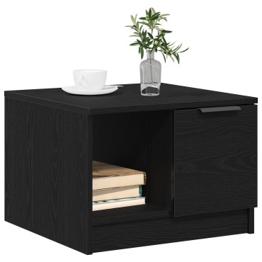 vidaXL Τραπέζι καφέ Μαύρο Δρυς 50x50x36cm Επεξεργασμένου Ξύλου 1 τεμ.