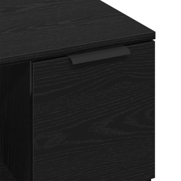 vidaXL Τραπέζι καφέ Μαύρο Δρυς 50x50x36cm Επεξεργασμένου Ξύλου 1 τεμ.