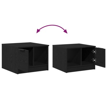 vidaXL Τραπέζι καφέ Μαύρο Δρυς 50x50x36cm Επεξεργασμένου Ξύλου 1 τεμ.