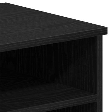 vidaXL Έπιπλο τηλεόρασης 2 τεμ. Μαύρη Βελανιδιά 80x35x36,5cm Επεξεργασμένο ξύλο