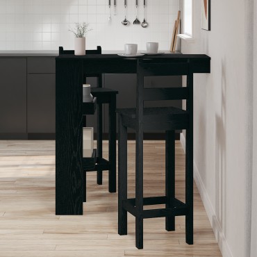 vidaXL Τραπέζι Μπαρ Τοίχου 102x45x103,5cm Επεξεργασμένο Ξύλο 1 τεμ.