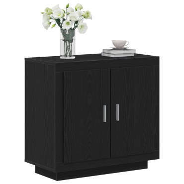 vidaXL Ντουλάπα Μαύρο Δρύς 80x40x75cm Επεξεργασμένο Ξύλο 1 τεμ.