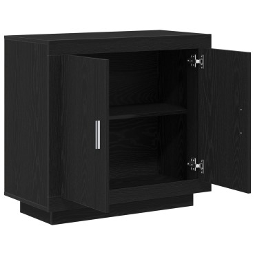 vidaXL Ντουλάπα Μαύρο Δρύς 80x40x75cm Επεξεργασμένο Ξύλο 1 τεμ.