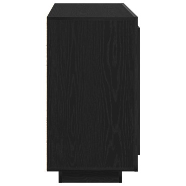 vidaXL Ντουλάπα Μαύρο Δρύς 80x40x75cm Επεξεργασμένο Ξύλο 1 τεμ.